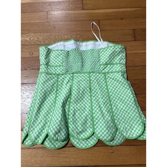 Lilly Pulitzer Size 2 Meridian Flower Strapless Tank Top Green White - Picture 2 of 5